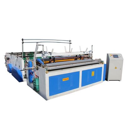 Máquina de perfuração de corte automática do rebobinamento para o tecido do pedágio do papel higiênico