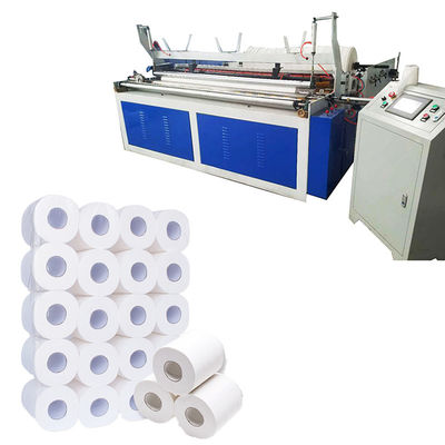 O auto rolo perfurado do tecido do agregado familiar gravou a máquina da fatura de papel higiênico do rebobinamento