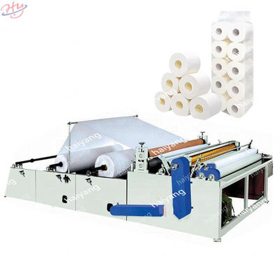 Maxi Roll Toilet Tissue Rewinding gravado automático cola Bobbin Paper Manufacturing Machine pequeno