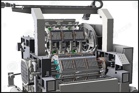 ovo Tray Moulding Machine 1800p/H do papel 150kg/H elétrico