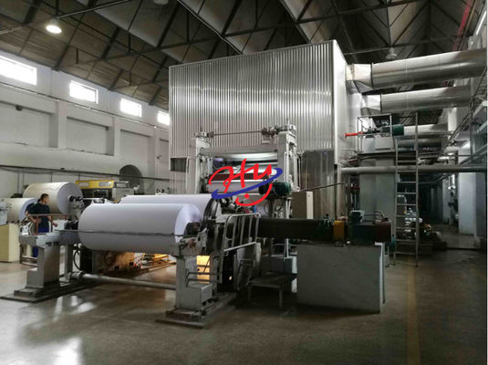 Impressão da máquina da fatura de papel do Fourdrinier A4 que escreve a palha do trigo 2400 milímetros de polpa do bagaço